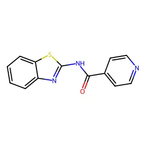 N-(1,3-benzothiazol-2-yl)pyridine-4-carboxamide structure