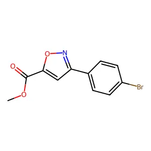 Methyl 3-(4-bromophenyl)-1,2-oxazole-5-carboxylate structure