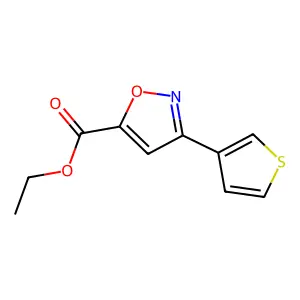 Ethyl 3-(thiophen-3-yl)-1,2-oxazole-5-carboxylate structure