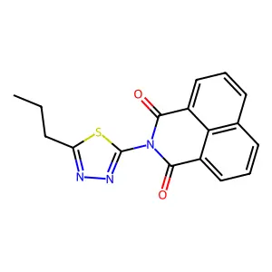 2-(5-propyl-1,3,4-thiadiazol-2-yl)-1H-benzo[de]isoquinoline-1,3(2H)-dione structure