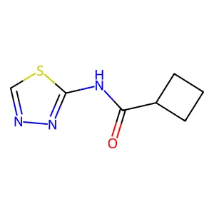 N-(1,3,4-thiadiazol-2-yl)cyclobutanecarboxamide structure