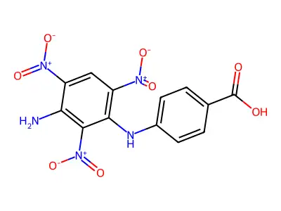 4-[(3-Amino-2,4,6-trinitrophenyl)amino]benzoic acid structure