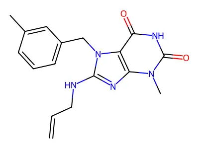8-Allylamino-3-methyl-7-(3-methyl-benzyl)-3,7-dihydro-purine-2,6-dione structure