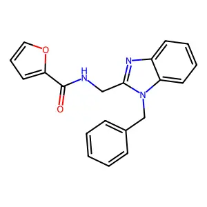 N-[(1-benzyl-1H-benzimidazol-2-yl)methyl]furan-2-carboxamide structure