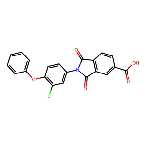 2-(3-Chloro-4-phenoxyphenyl)-1,3-dioxo-5-isoindolinecarboxylic acid structure