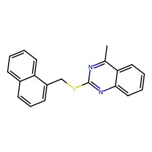4-Methyl-2-(naphthalen-1-ylmethylsulfanyl)quinazoline structure