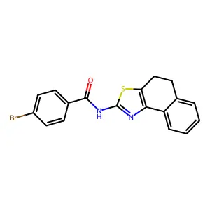 4-bromo-N-{4H,5H-naphtho[1,2-d][1,3]thiazol-2-yl}benzamide structure