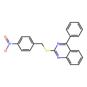 2-[(4-Nitrophenyl)methylsulfanyl]-4-phenylquinazoline structure