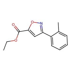 3-o-Tolyl-isoxazole-5-carboxylic acid ethyl ester structure