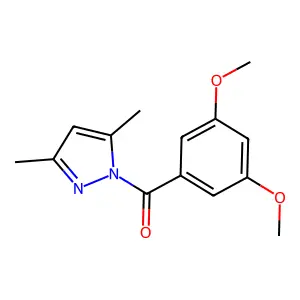 (3,5-Dimethoxyphenyl)(3,5-dimethyl-1H-pyrazol-1-yl)methanone structure