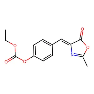 ethyl [4-[(Z)-(2-methyl-5-oxo-1,3-oxazol-4-ylidene)methyl]phenyl] carbonate structure