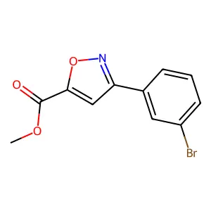 Methyl 3-(3-bromophenyl)-1,2-oxazole-5-carboxylate structure