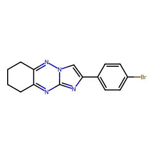 2-(4-Bromophenyl)-6,7,8,9-tetrahydroimidazo[1,2-b][1,2,4]benzotriazine structure