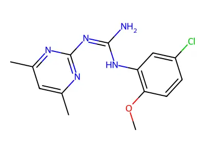 1-(5-Chloro-2-methoxyphenyl)-3-(4,6-dimethylpyrimidin-2-yl)guanidine structure
