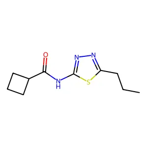 N-(5-propyl-1,3,4-thiadiazol-2-yl)cyclobutanecarboxamide structure