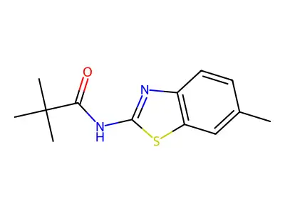 2,2-dimethyl-N-(6-methyl-1,3-benzothiazol-2-yl)propanamide structure