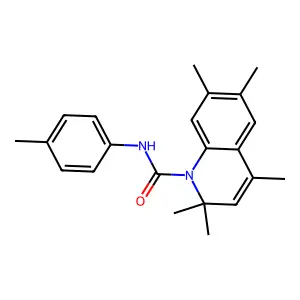 2,2,4,6,7-pentamethyl-N-(4-methylphenyl)quinoline-1-carboxamide structure