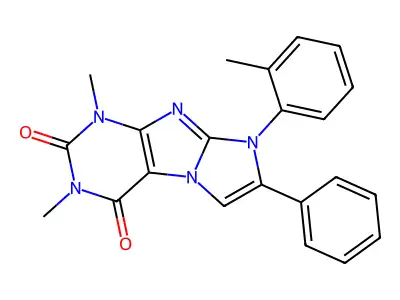 1,3-dimethyl-7-phenyl-8-(o-tolyl)-1H-imidazo[2,1-f]purine-2,4(3H,8H)-dione structure