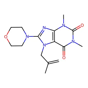 1,3-Dimethyl-7-(2-methyl-allyl)-8-morpholin-4-yl-3,7-dihydro-purine-2,6-dione structure