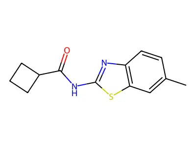 N-(6-methylbenzo[d]thiazol-2-yl)cyclobutanecarboxamide structure