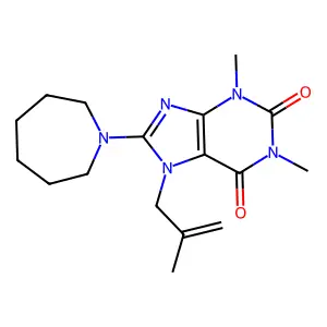 8-(Azepan-1-yl)-1,3-dimethyl-7-(2-methylprop-2-enyl)purine-2,6-dione structure