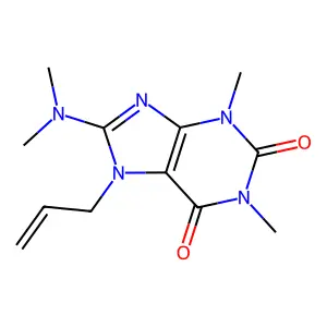 8-(Dimethylamino)-1,3-dimethyl-7-prop-2-enylpurine-2,6-dione structure