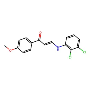 (E)-3-(2,3-dichloroanilino)-1-(4-methoxyphenyl)prop-2-en-1-one structure