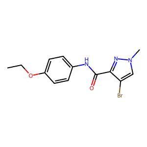 4-bromo-N-(4-ethoxyphenyl)-1-methyl-1H-pyrazole-3-carboxamide structure