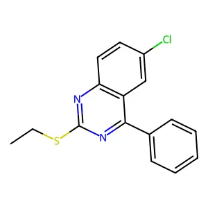 6-Chloro-2-(ethylsulfanyl)-4-phenylquinazoline structure