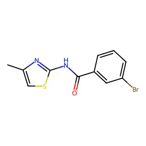 3-bromo-N-(4-methyl-1,3-thiazol-2-yl)benzamide structure