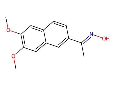 (NE)-N-[1-(6,7-dimethoxynaphthalen-2-yl)ethylidene]hydroxylamine structure