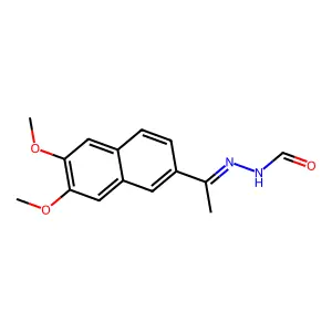 N-[1-(6,7-dimethoxynaphthalen-2-yl)ethylideneamino]formamide structure