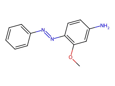 2-Methoxy-4-aminoazobenzene structure