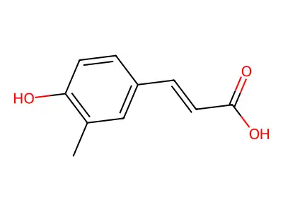 4-Hydroxy-3-methylcinnamic acid structure