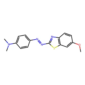 Benzenamine, 4-(2-(6-methoxy-2-benzothiazolyl)diazenyl)-N,N-dimethyl- structure