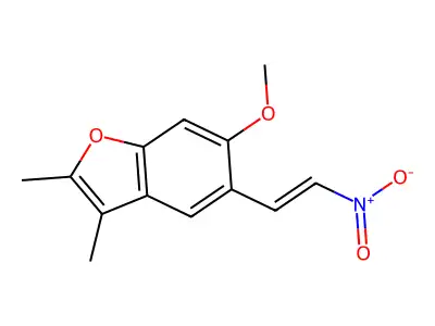 6-Methoxy-2,3-dimethyl-5-(2-nitroethenyl)-1-benzofuran structure