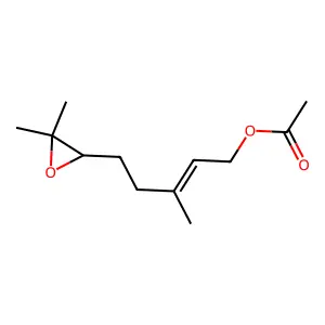 2-Penten-1-ol, 5-(3,3-dimethyl-2-oxiranyl)-3-methyl-, 1-acetate structure