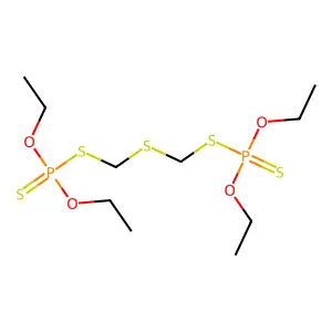 Phosphorodithioic acid, O,O-diethyl ester, S,S-diester with thiodimethanethiol structure