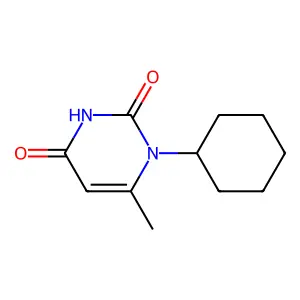 2,4(1H,3H)-Pyrimidinedione, 1-cyclohexyl-6-methyl- structure