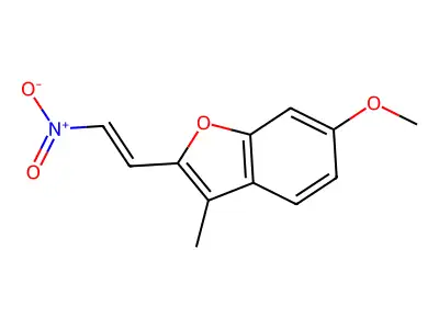 6-Methoxy-3-methyl-2-(2-nitroethenyl)-1-benzofuran structure