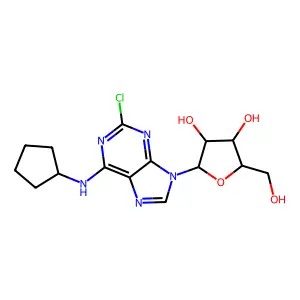 2-[2-氯-6-(环戊氨基)-9-嘌呤基]-5-(羟甲基)氧杂环戊烷-3,4-二醇 structure