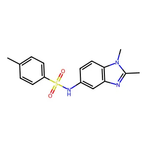 N-(1,2-dimethylbenzimidazol-5-yl)-4-methylbenzenesulfonamide structure