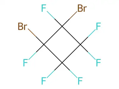 1,2-Dibromohexafluorocyclobutane structure