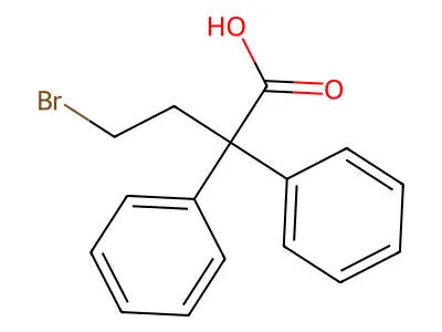 4-Bromo-2,2-diphenylbutyric acid structure