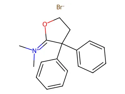 N-(3,3-diphenyl-2(3H)-furanylidene)-N-methylmethanaminium bromide structure