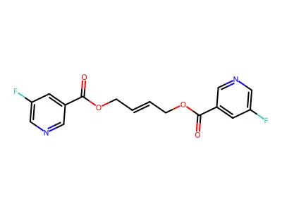 4-(5-Fluoropyridine-3-carbonyl)oxybut-2-enyl 5-fluoropyridine-3-carboxylate structure