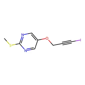 2-Methylthio-5-(3-iodopropargyloxy)pyrimidine structure
