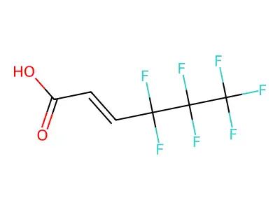 4,4,5,5,6,6,6-Heptafluoro-2-hexenoic acid structure