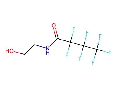 N-(2-Hydroxyethyl)perfluorobutanamide structure