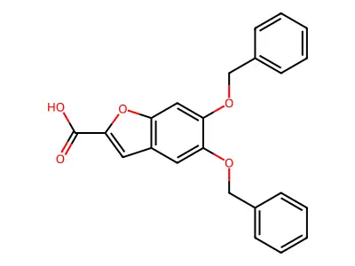 5,6-Dibenzyloxybenzofuran-2-carboxylic acid structure